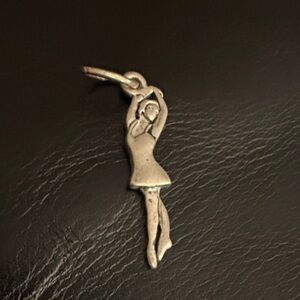 Elegant Silver Ballerina Pendant